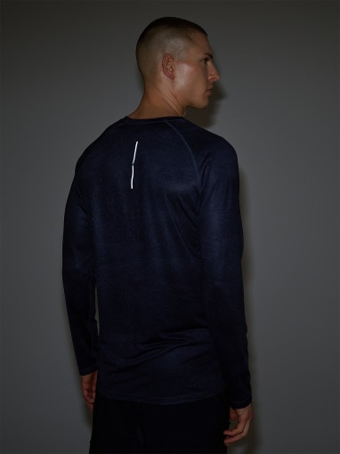 Męski longsleeve kolarski 4F 4FWSS25TFLOM340 - granatowy