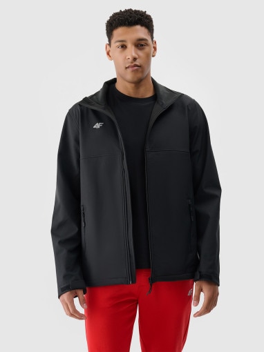 4F Męski softshell rozpinany bez kaptura 4F NOSH4SFM351B czarny Czarny
