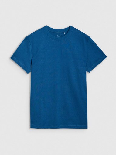 4F Męski tshirt  z nadrukiem 4F 4FRSS25TTSHM2733  niebieski Niebieski