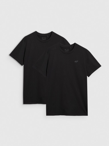 4F Męski tshirt basic (2pak) 4F 4FRMM00TTSHM2705  czarny Czarny