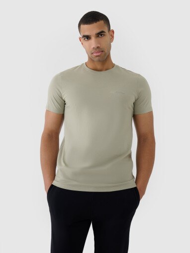4F Męski tshirt basic 4F 4FWSS25TTSHM2003  oliwkowy Oliwkowy
