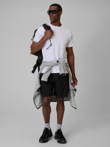 Męski t-shirt bez nadruku 4F 4FWSS26TTSHM3322 - biały