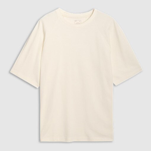 Męski t-shirt oversize 4F 4FRSS25TTSHM2731 - biały