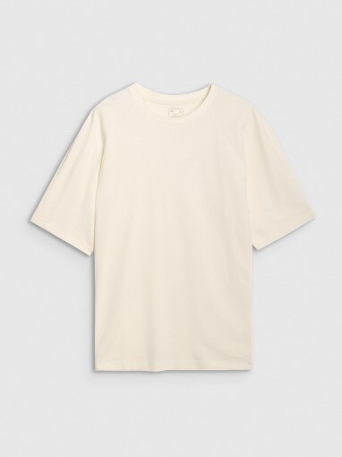 4F Męski tshirt oversize 4F 4FRSS25TTSHM2731  biały Biały