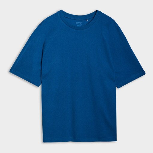Męski t-shirt oversize 4F 4FRSS25TTSHM2731 - niebieski
