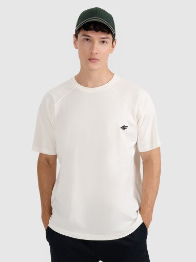  4F Męski tshirt oversize 4F 4FWAW25TTSHM2373  biały Biały