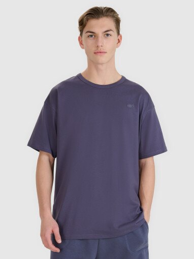 4F Tshirt oversize uniseks 4F 4FWSS25TTSHU1972  granatowy Antracyt