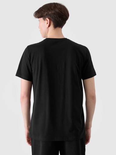 Męski t-shirt z nadrukiem 4F 4FRSS24TTSHM2107 - czarny
