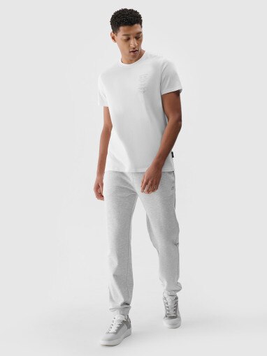 Męski t-shirt z nadrukiem 4F 4FRSS24TTSHM2536 - biały