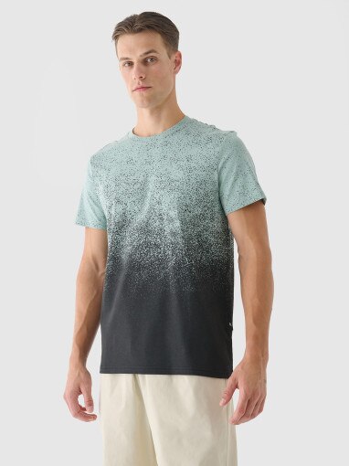 4F Męski tshirt z nadrukiem 4F 4FRSS24TTSHM2538  czarny Multikolor