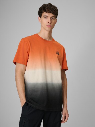  4F Męski tshirt z nadrukiem 4F 4FRSS26TTSHM3815  multikolor Multikolor