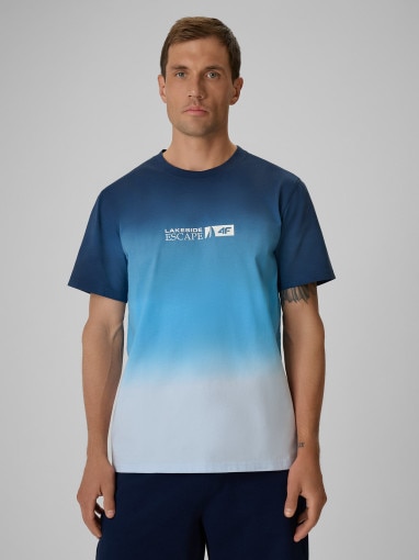 Obrazek dla: 4F Męski tshirt z nadrukiem 4F 4FRSS26TTSHM3995  granatowy Granatowy