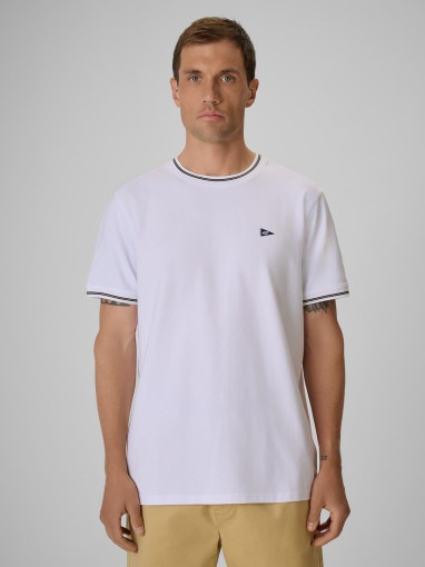  4F Męski tshirt z nadrukiem 4F 4FRSS26TTSHM3997  biały Biały