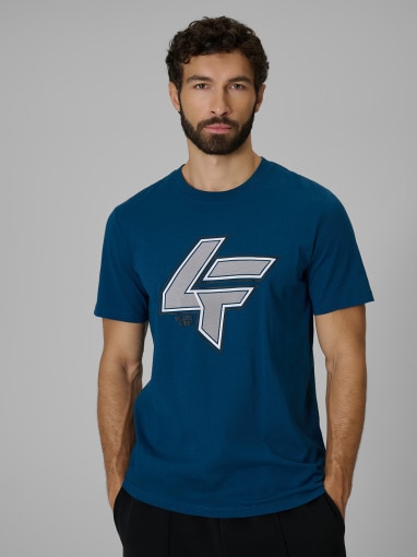  4F Męski tshirt z nadrukiem 4F 4FWSS26TTSHM2662  turkusowy Turkusowy