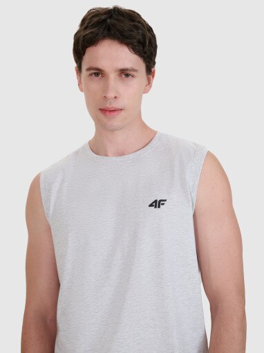 4F Męski tank top 4F 4FWMM00TSLEM125  szary Szary