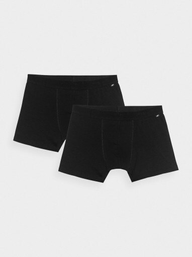4F Męskie bokserki (2pack) 4F 4FWMM00UBXSM059  czarne Czarny