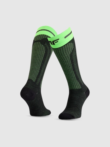  4F Męskie skarpety narciarskie 4F 4FRAW25UFSOM269  czarne Czarny