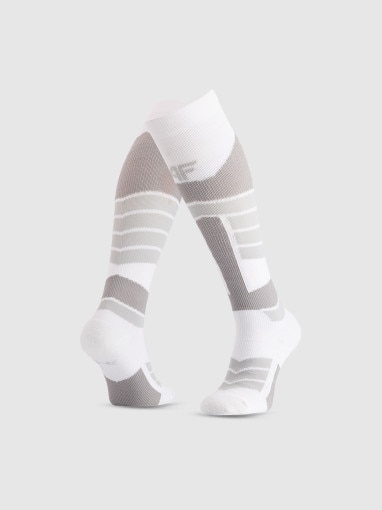  4F Męskie skarpety narciarskie 4F 4FWAW25UFSOM236  białe Biały