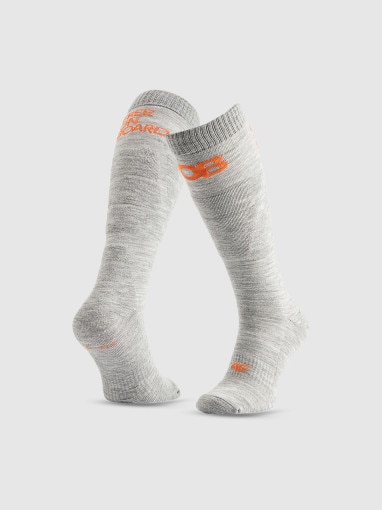  4F Męskie skarpety snowboardowe 4F 4FRAW25UFSOM264  szare Szary