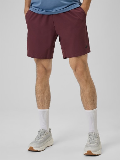 Męskie spodenki treningowe 4F 4FRSS26TFSHM1662 - burgundowe