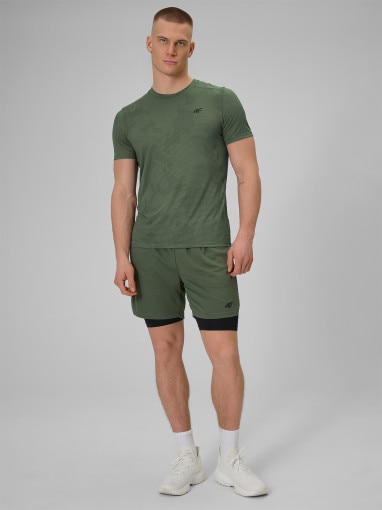  4F Męskie spodenki treningowe 4F 4FWSS26TFSHM1259  khaki Khaki