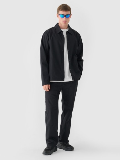  4F Męskie spodnie casual 4F 4FRSS24TTROM1327  czarne Czarny