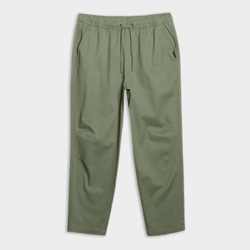 Męskie spodnie casual 4F 4FWSS25TTROM0999 - oliwkowe