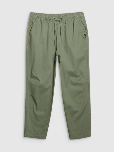 4F Męskie spodnie casual 4F 4FWSS25TTROM0999  oliwkowe Oliwkowy