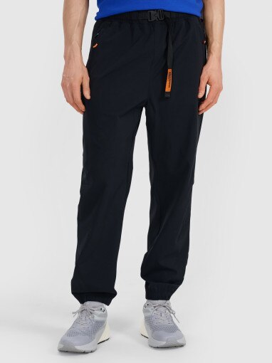 Męskie spodnie casual 4F 4FWSS25TTROM1001 - czarne