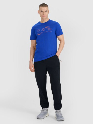 4F Męskie spodnie casual 4F 4FWSS25TTROM1001  czarne Czarny