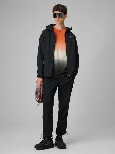  4F Męskie spodnie casual joggery 4F 4FRSS26TTROM1915  czarne Czarny