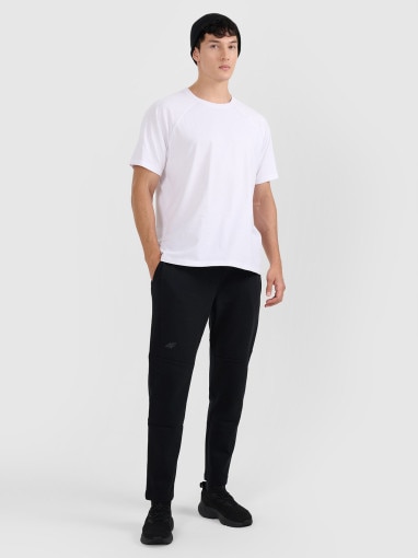 4F Męskie spodnie dresowe 4F 4FWAW25TTROM1193 czarne Czarny