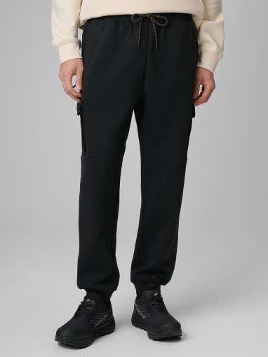 Męskie spodnie dresowe cargo 4F 4FRSS26TTROM1916 - czarne