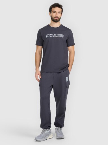 4F Męskie spodnie dresowe joggery 4F 4FRAW25TTROM1694 szare Szary