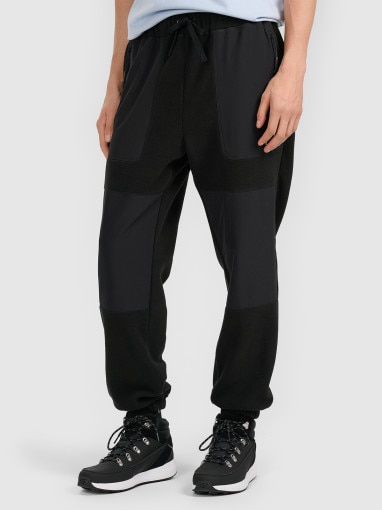 Męskie spodnie dresowe joggery 4F 4FRAW25TTROM1711 - czarne
