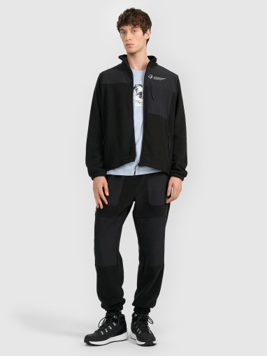 4F Męskie spodnie dresowe joggery 4F 4FRAW25TTROM1711 czarne Czarny