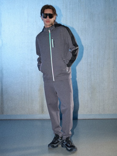  4F Męskie spodnie dresowe joggery 4F 4FRSS26TTROM1863  szare Szary