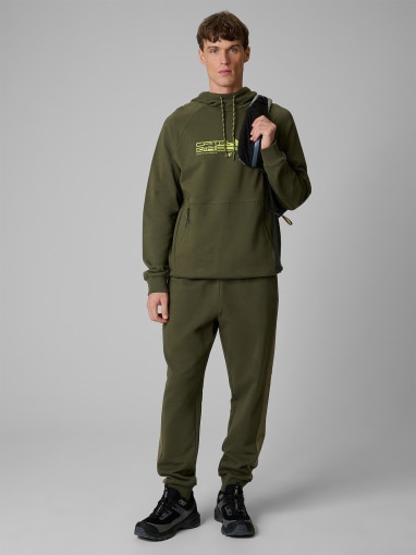  4F Męskie spodnie dresowe joggery 4F 4FWSS26TTROM1442  khaki Khaki