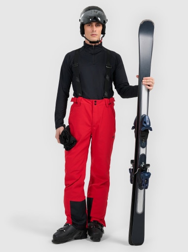 4F Męskie spodnie narciarskie 4F 4FWAW25TFTRM0924 czerwone Czerwony