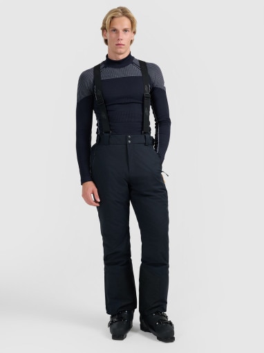 4F Męskie spodnie narciarskie 4F 4FWAW25TFTRM0928 czarne Czarny