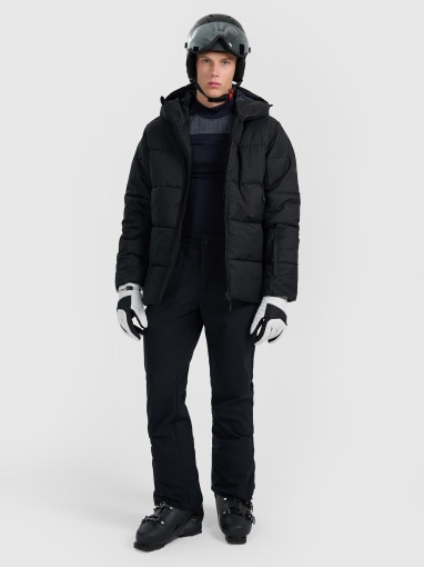 4F Męskie spodnie narciarskie shoftshellowe 4F 4FWAW25TFTRM1156 czarne Czarny