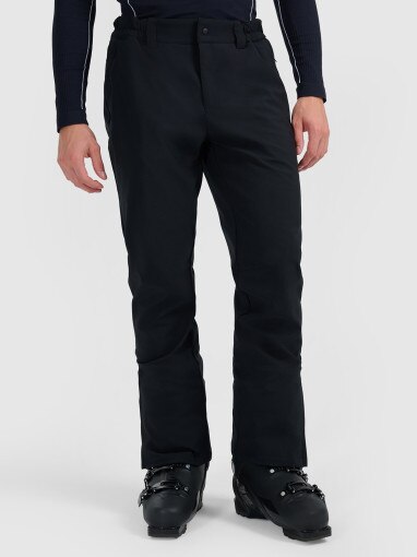 Męskie spodnie narciarskie shoftshellowe 4F 4FWAW25TFTRM1156 - czarne