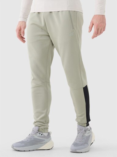 Męskie spodnie treningowe 4F 4FWSS25TFTRM0836 - khaki