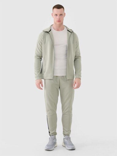 4F Męskie spodnie treningowe 4F 4FWSS25TFTRM0836 khaki Oliwkowy