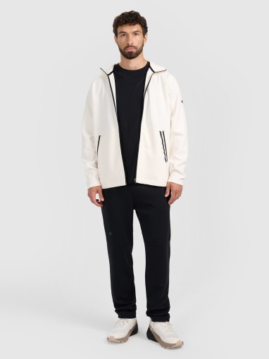 4F Męskie spodniei dresowe joggery 4F 4FWAW25TTROM1194 czarne Czarny