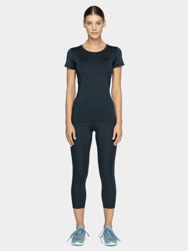 4F Damskie legginsy treningowe 4F NOSD4SPDF312 granatowe Granatowy