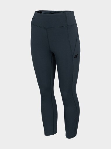 Damskie legginsy treningowe 4F NOSD4-SPDF312 - granatowe