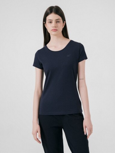 4F Damski tshirt basic 4F NOSD4TSD300  granatowy Granatowy
