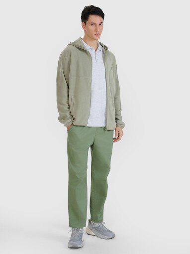 4F Polar regular z kapturem męski 4F 4FWSS25TFLEM321  khaki Khaki