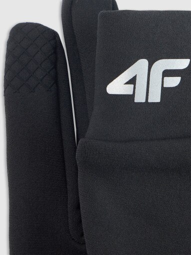 Rękawiczki dzianinowe Touch Screen uniseks 4F 4FWMM00AGLOU153 - czarne